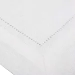 Lniana serweta - w kolorze białym z listwą i mereżką