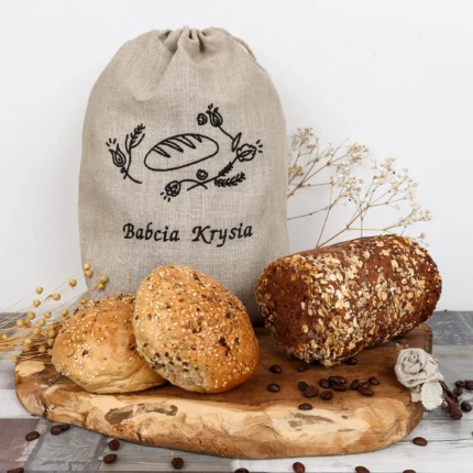 Worek na chleb z personalizacją i haftem folk - różne warianty