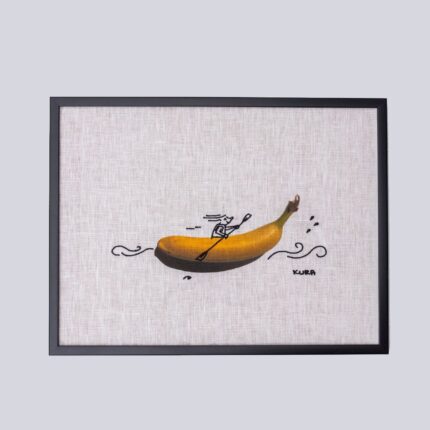 KURAże NA LNIE – obraz – bananowy kajak