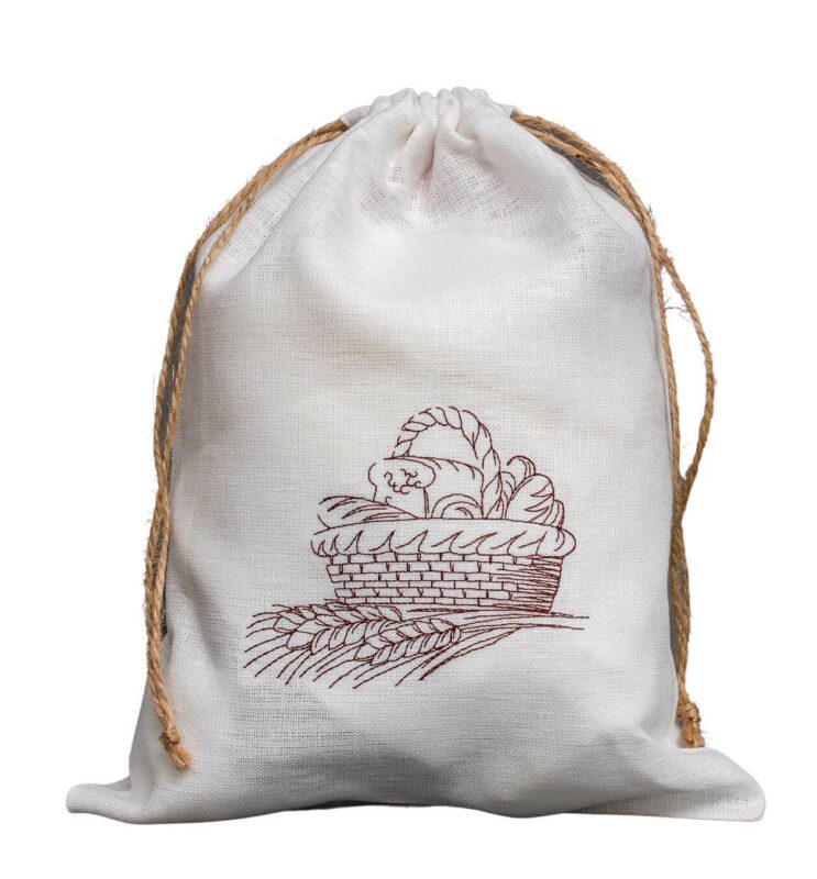 Worek na pieczywo z haftem koszyczek- różne warianty