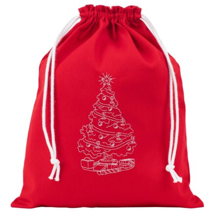 Bawełniany worek świąteczny na prezent - CHOINKA - warianty