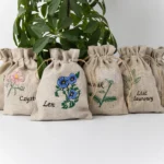 Lniane worki na zioła - zestaw 6 sztuk