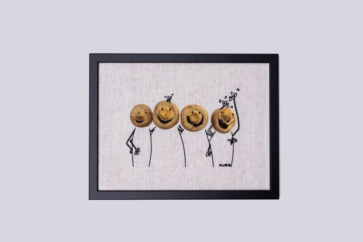 KURAże NA LNIE – obraz – pieczarkowa impreza