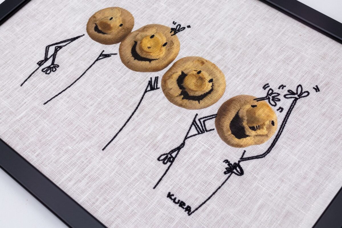 KURAże NA LNIE – obraz – pieczarkowa impreza