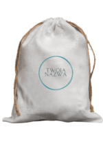 Worki produktowe personalizowane 33x45 cm - białe