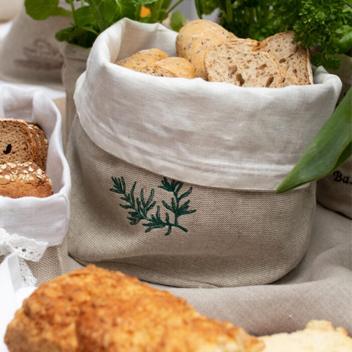 Lniany worek na chleb sakwa - różne warianty