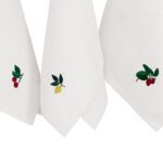 Lniana ścierka kuchenna kolor biały - owoce - Image 5