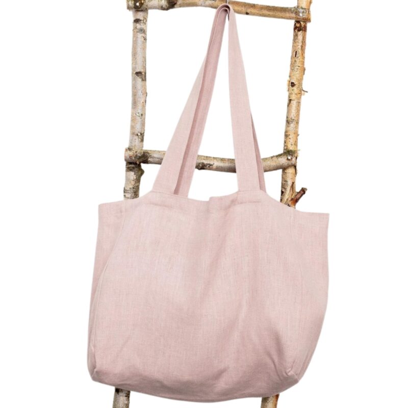 Torba lniana shopper EKO Style Summer - pink