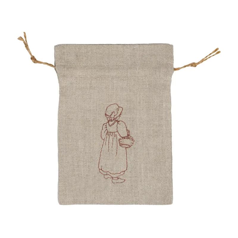 Lniany woreczek - seria vintage - lady