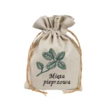 Lniany woreczek na miętę pieprzową