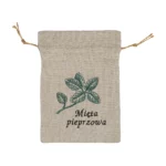 Lniany woreczek na miętę pieprzową