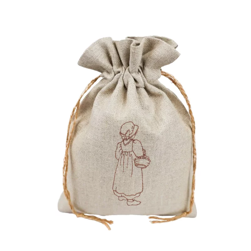 Lniany woreczek - seria vintage - lady