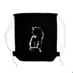 Workoplecak bawełniany z haftem - kot