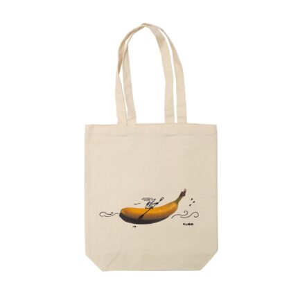 KURAże NA LNIE – torba bawełniana – bananowy kajak