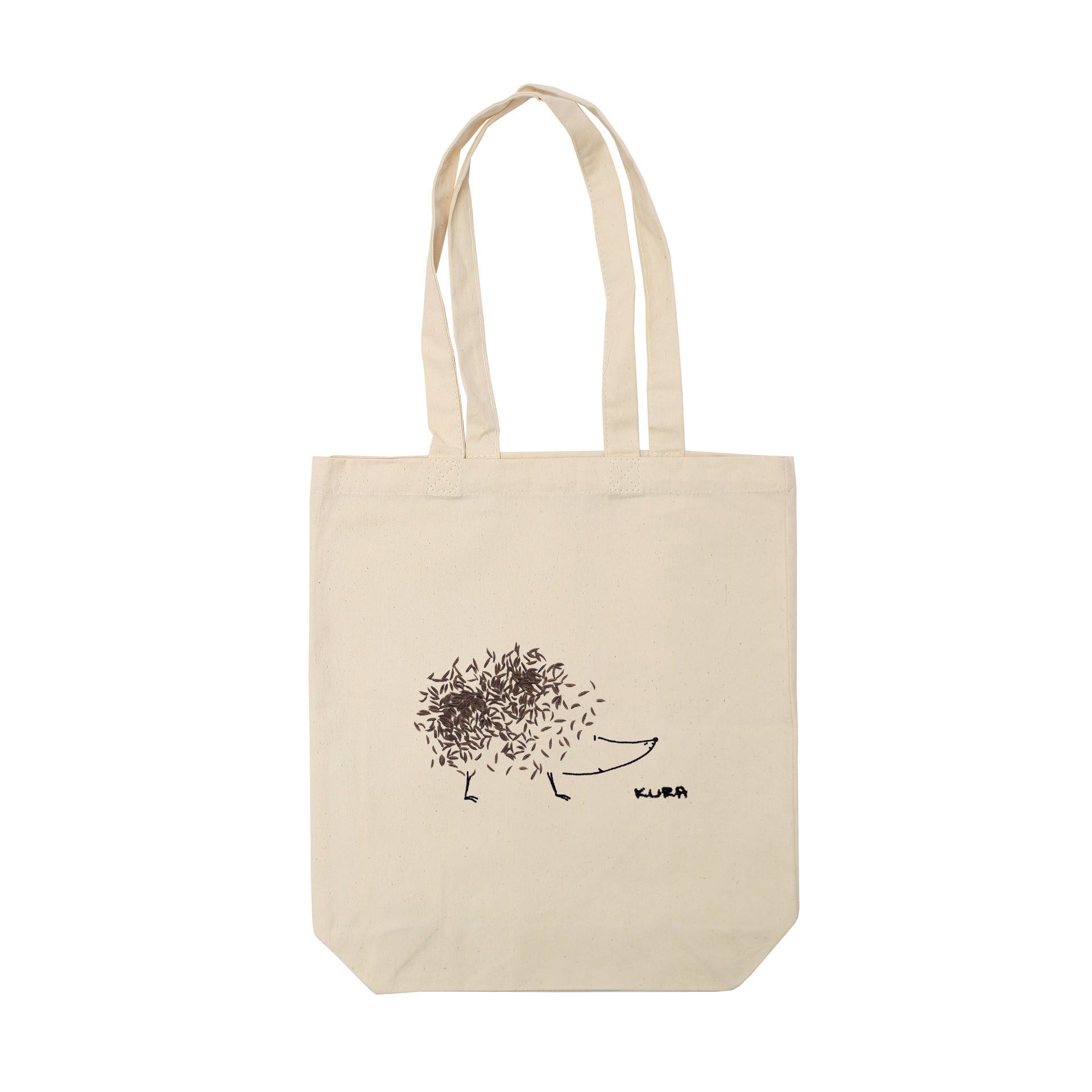 KURAże NA LNIE – torba bawełniana – kminkowy jeż 1 KURAże NA LNIE – torba bawełniana – kminkowy jeż