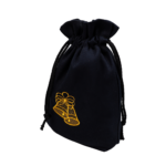 Bawełniany worek świąteczny na prezent granatowy 15x20cm - dzwonki - Image 4