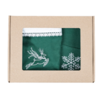 Zestaw sakwa bawełniana z śnieżynką i kieszonki na sztućce - dwa kolory - Image 10