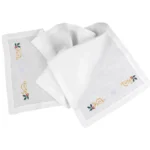 Bieżnik lniany biały z haftem - ostrokrzew - Image 2